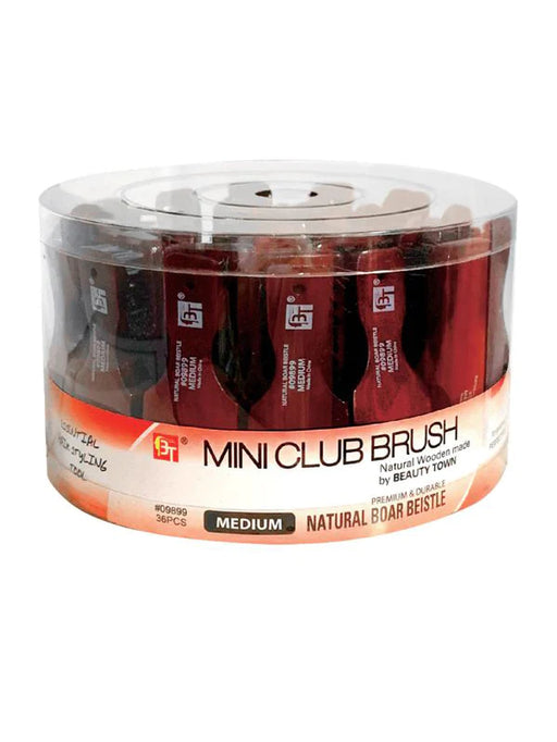 bt natural boar bristle mini club brush