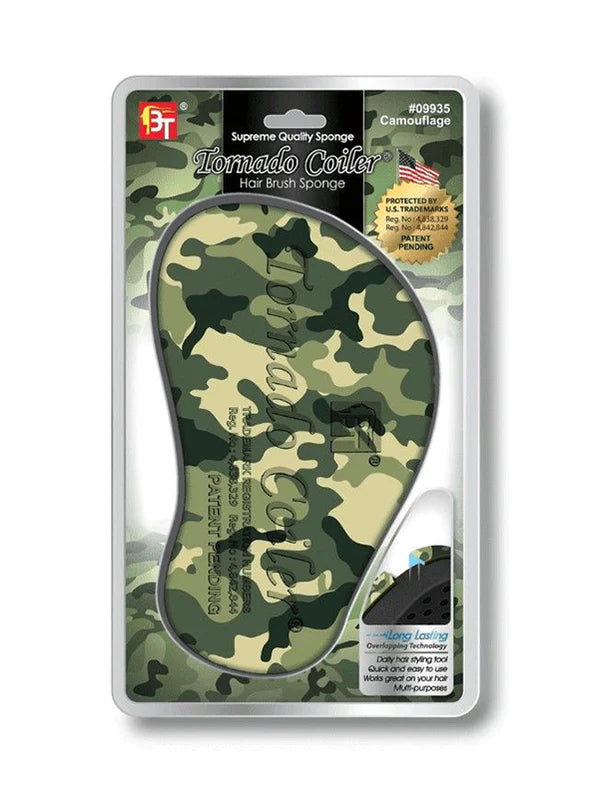 bt tornado coiler hair brush camouflage