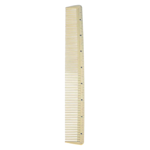 Burmax Salon Chic Cutting Comb White - 8 1/2" w/ Measuring Marks