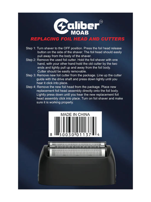 caliber replacement foil and cutter for moab shaver