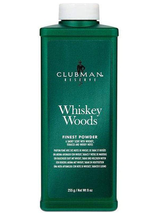 clubman pinaud reserve powder whiskey woods