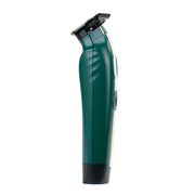 Cocco green hair trimmer side view showing ergonomic cordless design and slim lightweight body for barbers