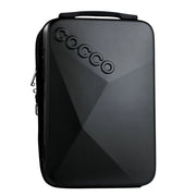 Cocco hard shell barber backpack case in black with durable exterior for professional hair clippers and tools storage