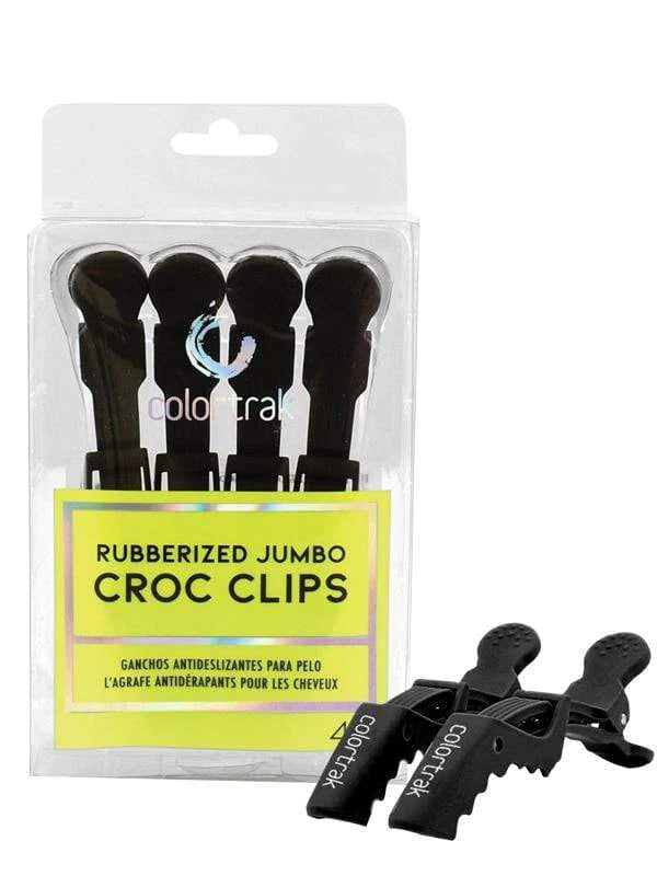 Colortrak 4pk Rubberized Jumbo Croc Clips