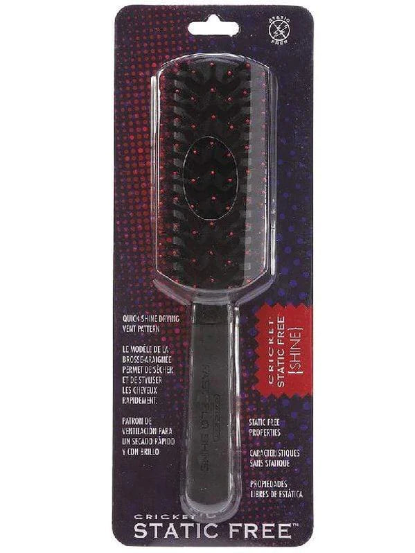 cricket static free fastflo shine black brush