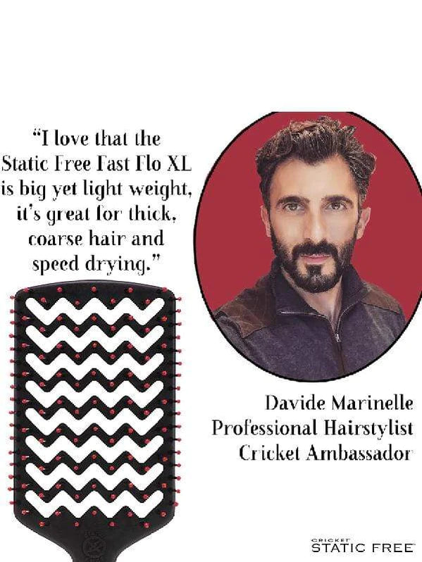 cricket static free fastflo xl black brush