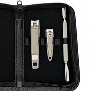 Diane DMANKIT toenail clipper, nail clipper, and two-sided cuticle pusher inside the carrying case