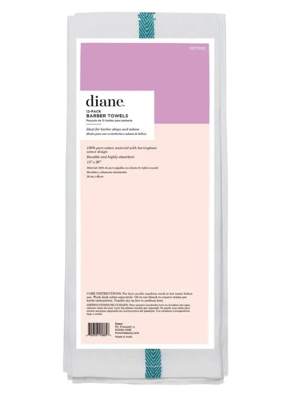 Diane Cotton Barber Towels 12-Pack