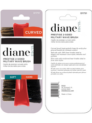 Diane Red Curved Reinforced Boar 2-Sided Military Brush