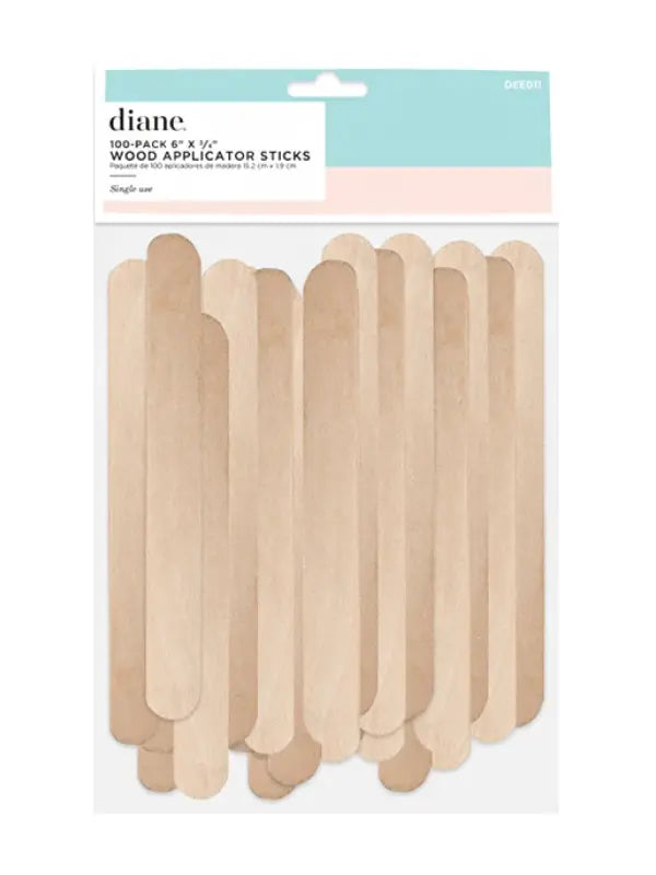 Diane 100 Pack 6" x 3/4" Wood Applicator Sticks