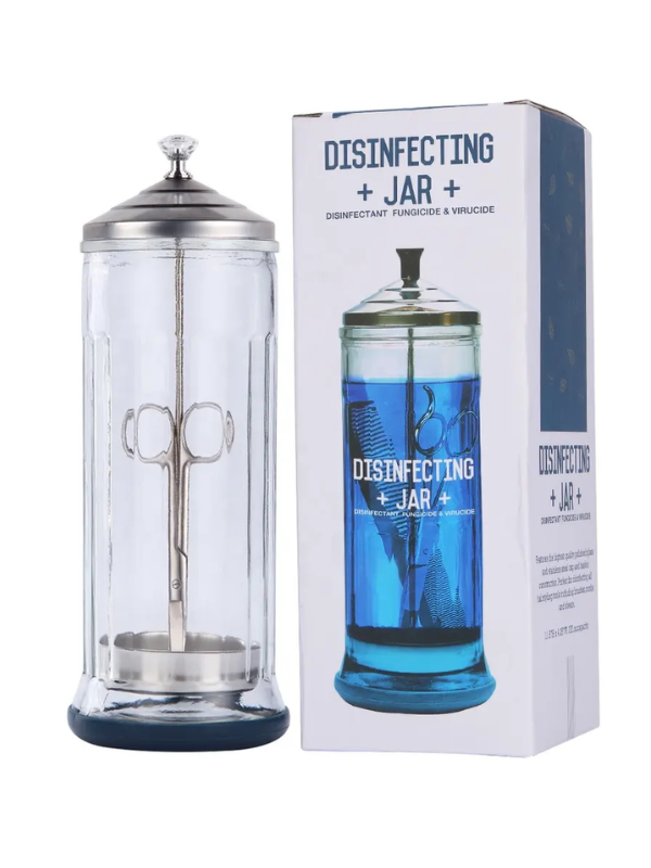 Disinfecting Glass Jar 37oz — Vip Barber Supply