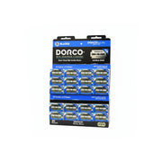Pack of Dorco double edge blades on a white background