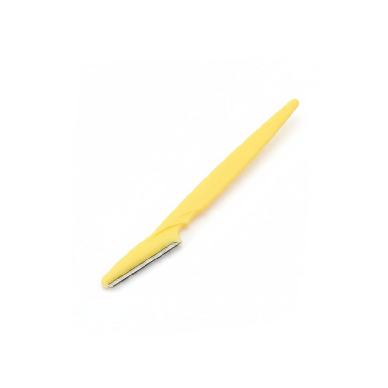 Yellow metal blade on a white background