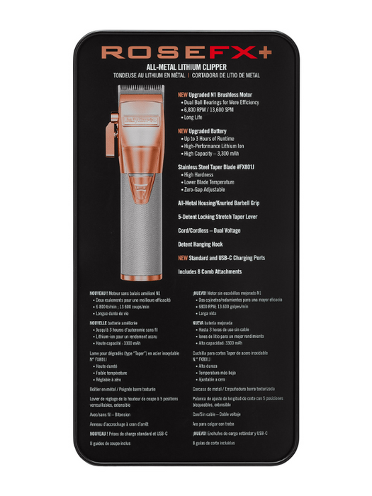 BabylissPRO RoseFX+ All-Metal Lithium Nedic Clipper