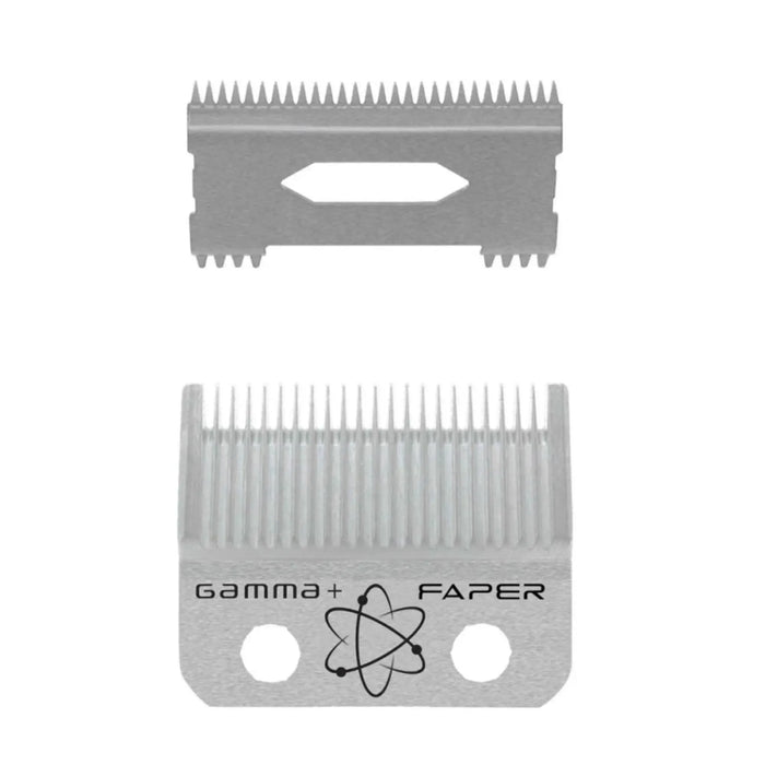 Gamma+ Replacement Fixed Stainless Steel Faper Clipper Blade with Moving Slim Tooth Cutter #GP526S