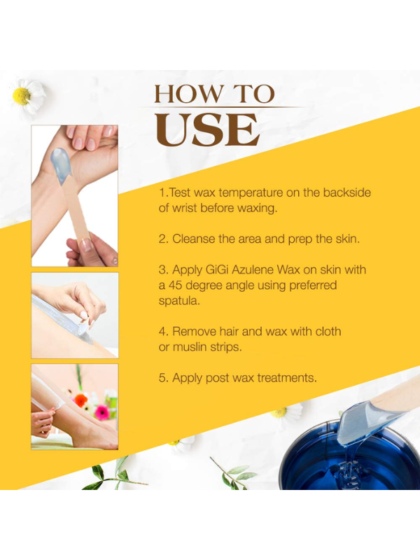 GiGi Azulene Wax – Sensitive Skin Wax for Gentle Hair Removal