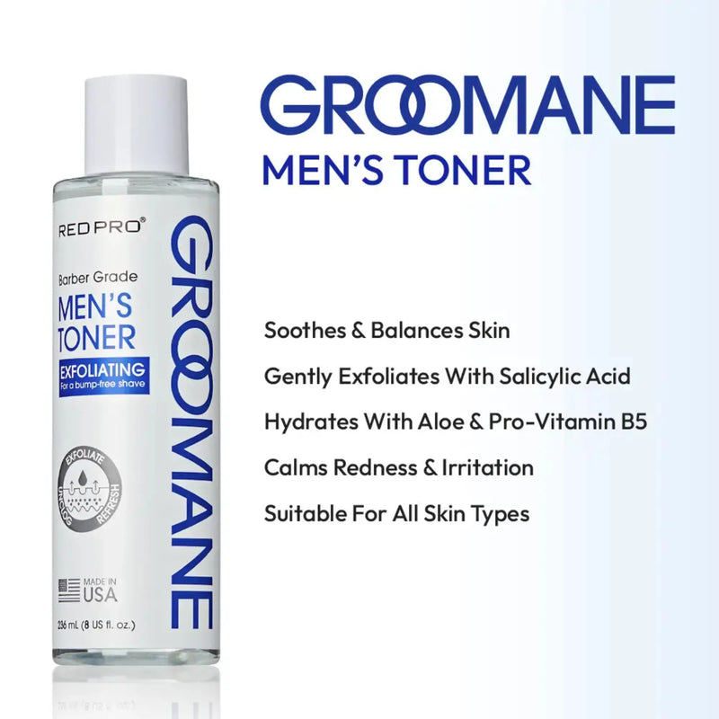 Groomane Men’s Exfoliating Toner for Razor Bumps