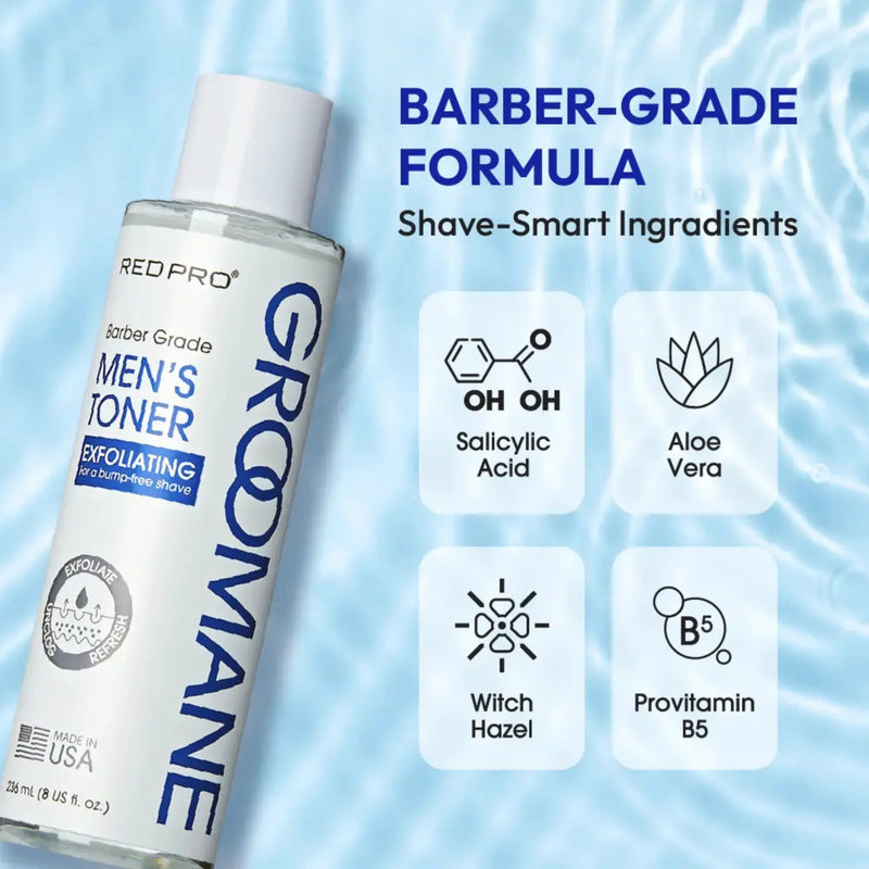 Groomane Men’s Exfoliating Toner for Razor Bumps