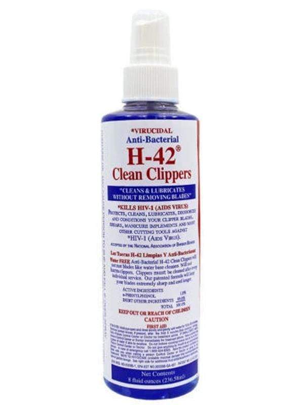 Keep Clippers Pristine with H-42 Antibacterial Spray 8 oz. — Vip Barber ...