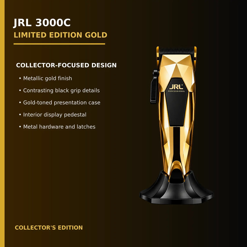 JRL 3000C Limited Edition Gold Clipper infographic highlighting collector features