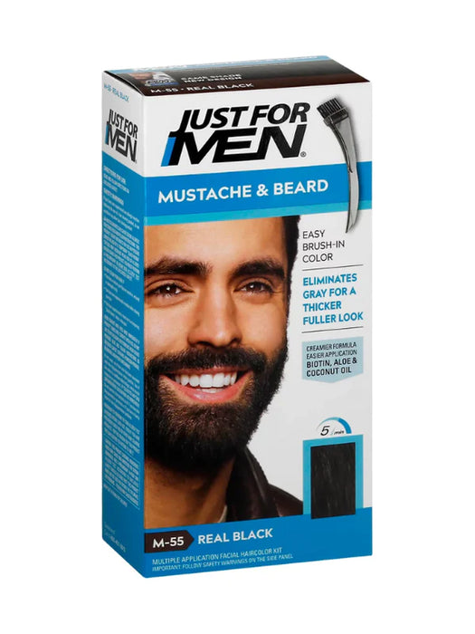 Just For Men New Real Black Mustache and Beard
