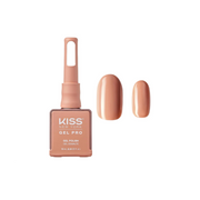 Kiss Gel Pro nail polish bottle with a sample of the color on a white background