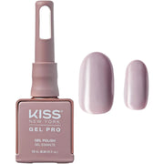 Kiss Gel Pro nail polish bottle with a pink nail and cuticle on a white background