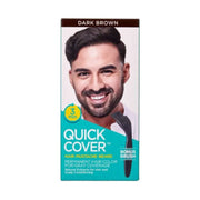 Hair color kit packaging with a man's face on the front, featuring dark brown hair color.