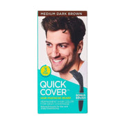Quick Cover hair color kit packaging with a man's face on a white background