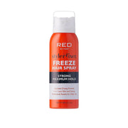 Red by Kiss Styler Fixer Freeze Hair Spray can on a white background