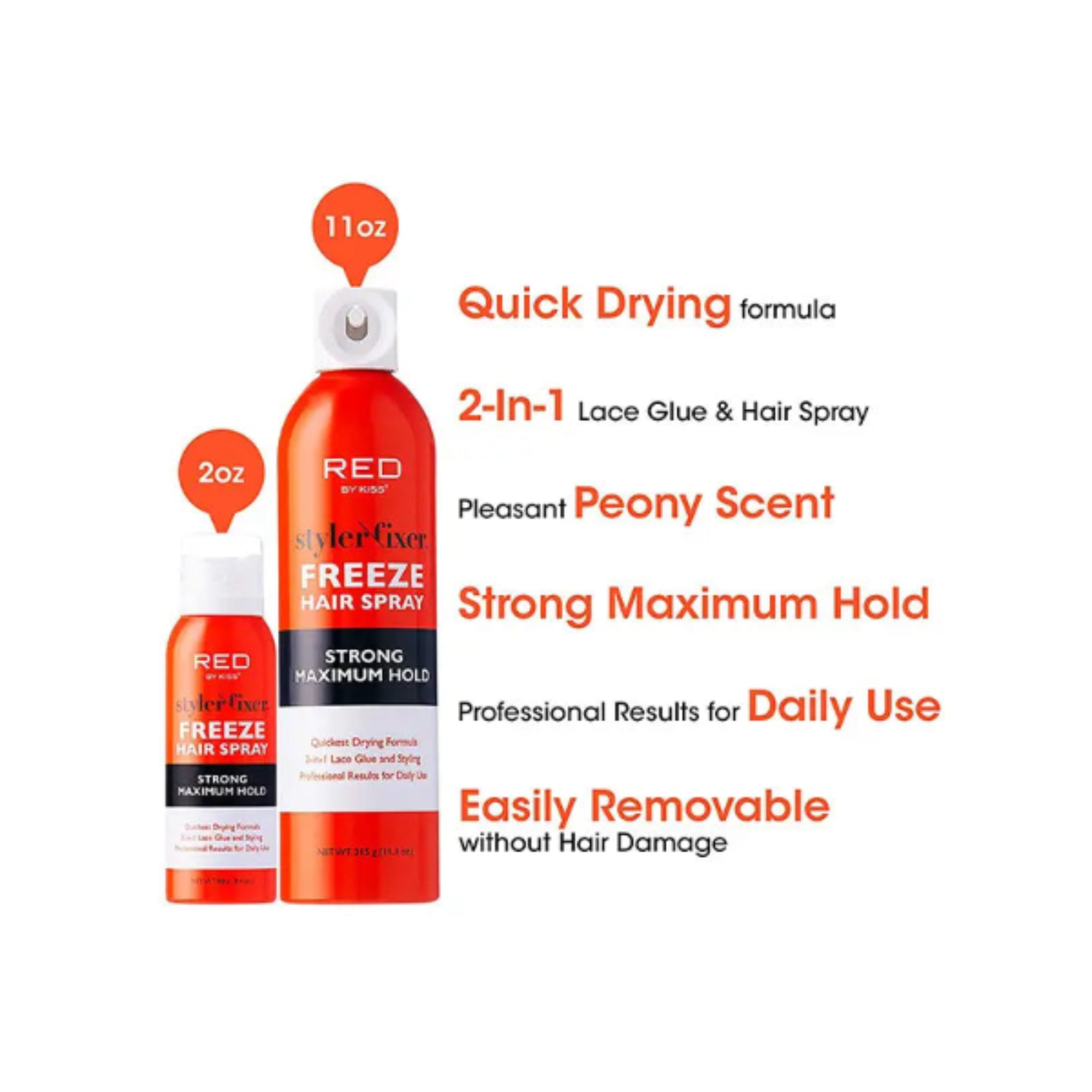 KISS Styler Fixer Freeze Hair Spray Strong Maximum Hold — Vip
