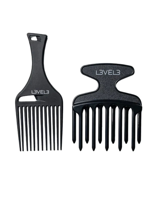 L3VEL3 Hair Pick Comb Set