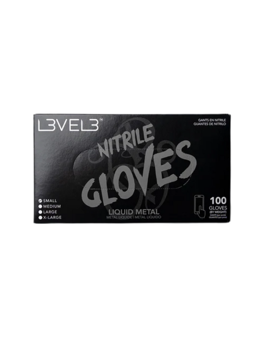 l3vel3 professional nitrile gloves liquid metal