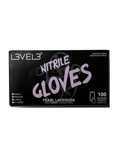 L3VEL3 Professional Nitrile Gloves 100 Pack | Durable, Latex-Free