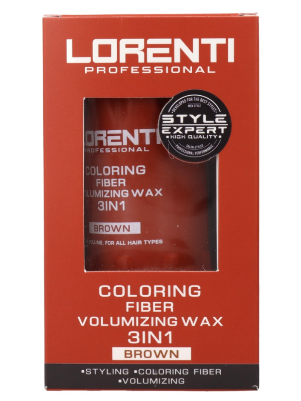Lorenti Coloring Fiber Volumizing Wax 3-1 – Black, Blonde & Brown