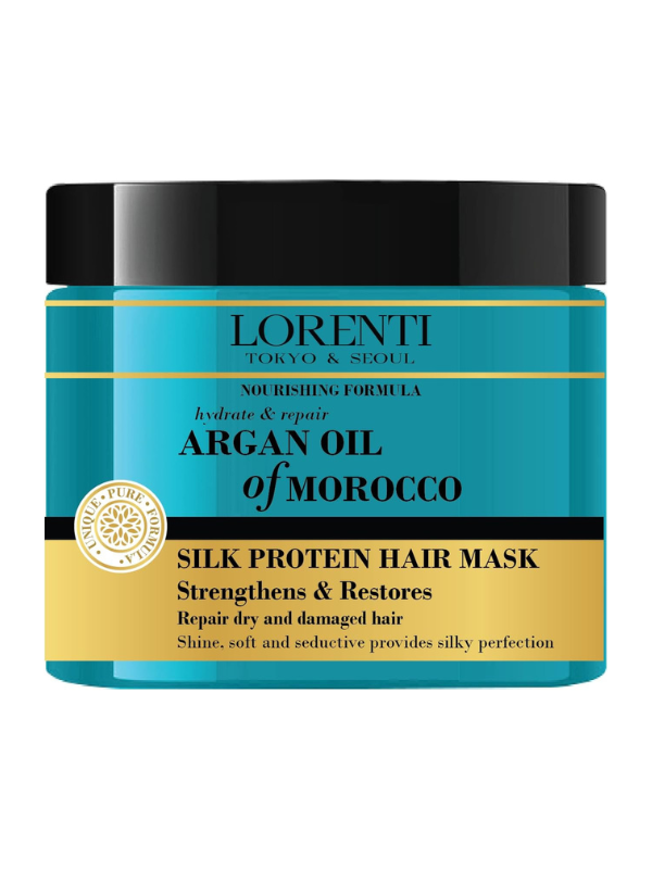 Lorenti Argan Oil of Morocco Silk Protein Hair Mask jar on a white background