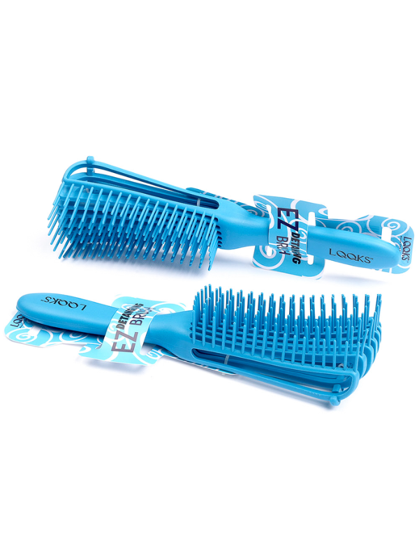 lqqks ez detangling brush light blue side