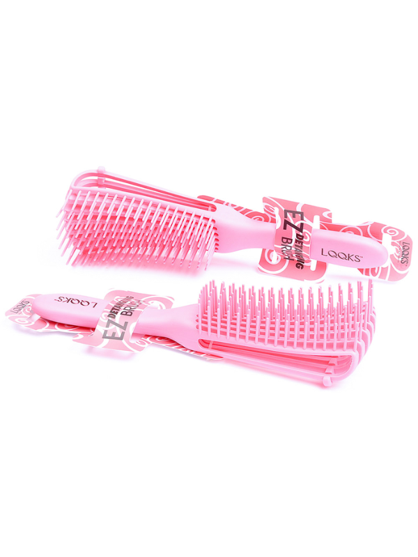 lqqks ez detangling brush pink side