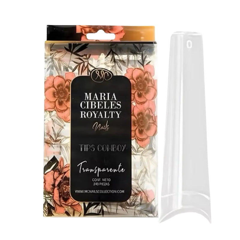 Maria Cibeles Royalty Cowboy Transparent XXL Nail Tips