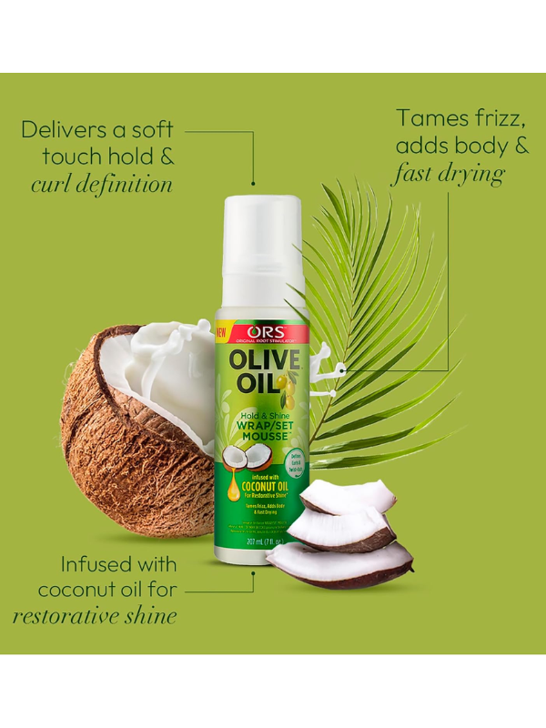 ORS Olive Oil Hair Mousse: Shine, Moisture, and Hold — Vip Barber