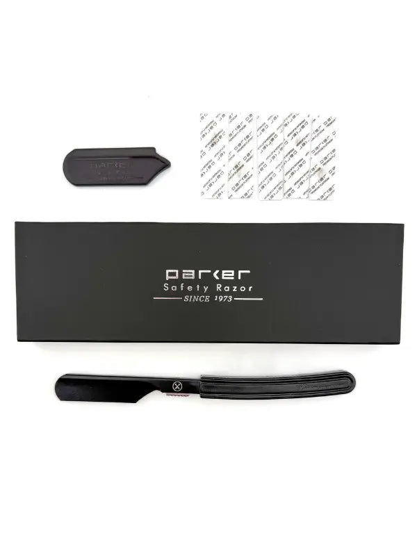 Navaja de barbero recta no plegable Parker Director BK #Director-BK