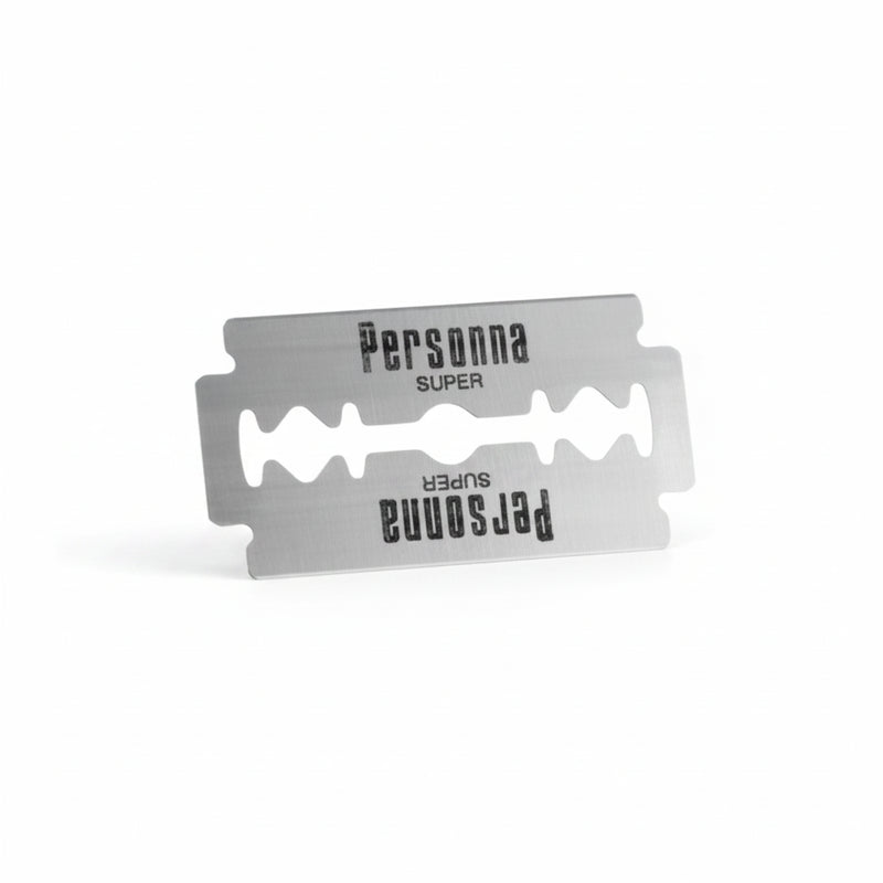 Personna razor blade on a white background