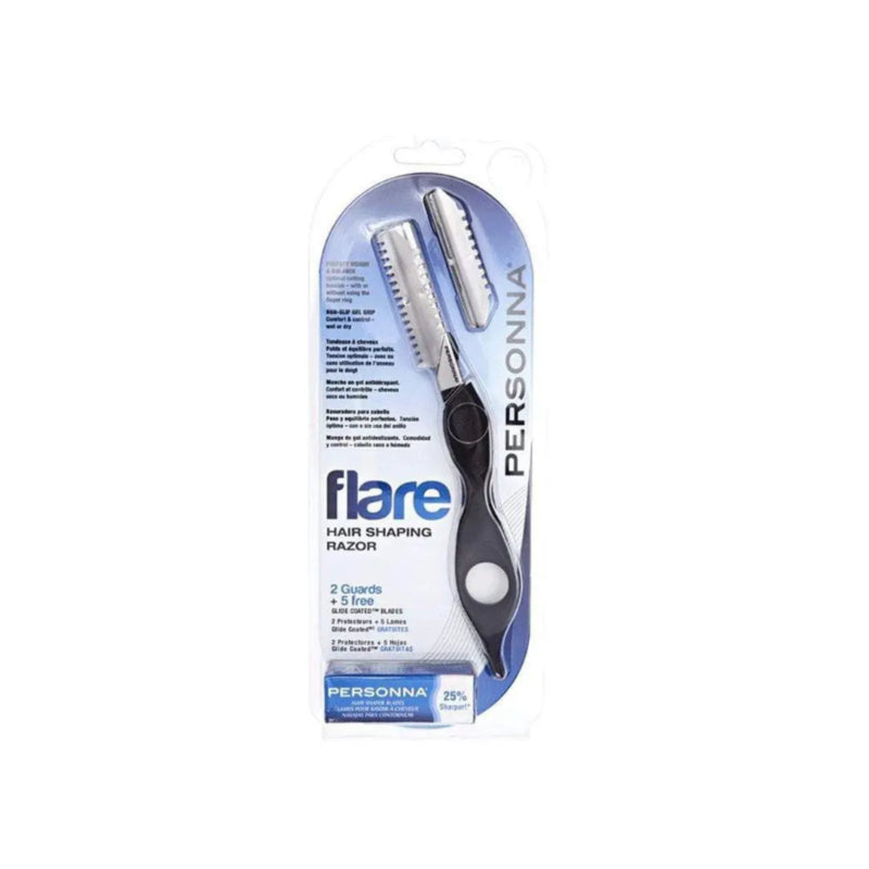 Personna Flare hair shaping razor in packaging on a white background