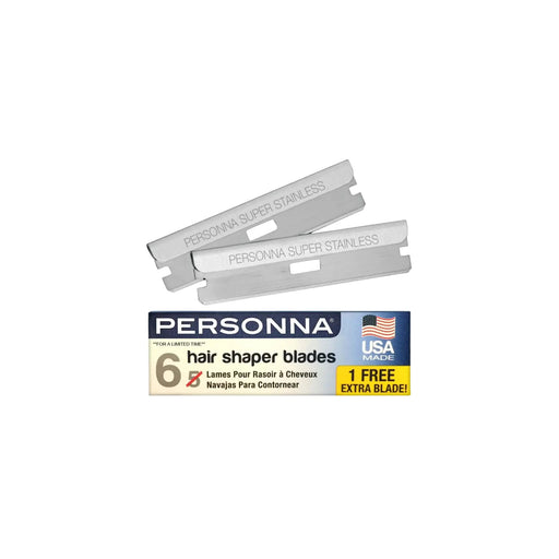 Personna hair shaper blades with packaging on a white background