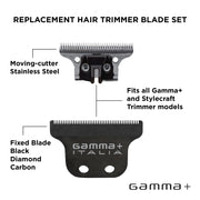Gamma+ Fixed Black DLC Blade with Stainless Steel Deep Tooth Cutter #GPAHRBD description