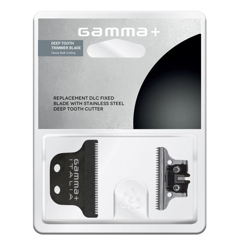 Gamma+ Fixed Black DLC Blade with Stainless Steel Deep Tooth Cutter #GPAHRBD packaging