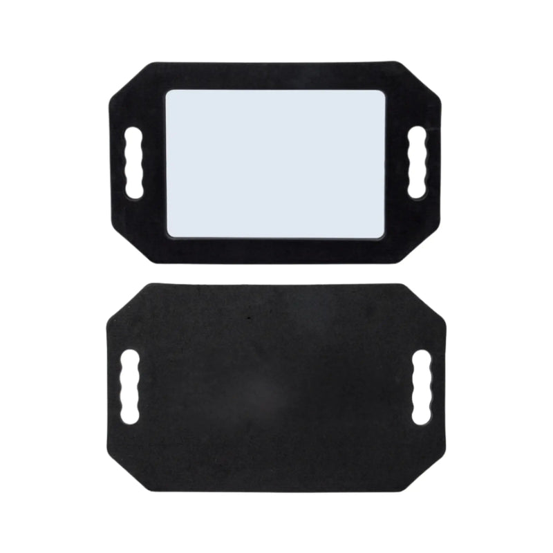 Rectangular Foam Mirror Black Front Back