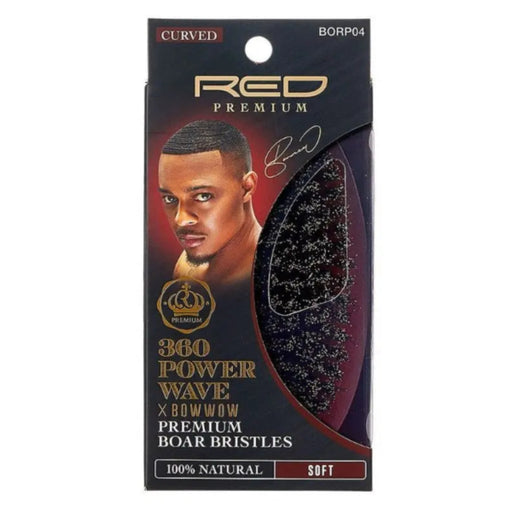Red Premium 360 Power Wave hair product packaging with a man's face on the label.