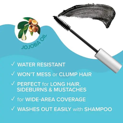 Hair product with brush and jojoba oil illustration on a white background