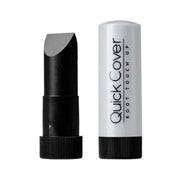 Black lipstick and 'Quick Cover' root touch-up stick on a white background
